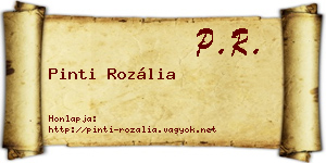 Pinti Rozália névjegykártya